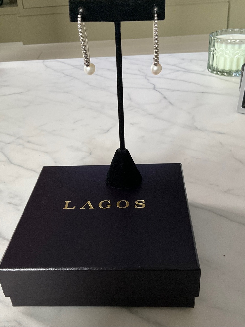 LAGOS Luna Silver Beaded Earrings with Pearls - Picture 2 of 5